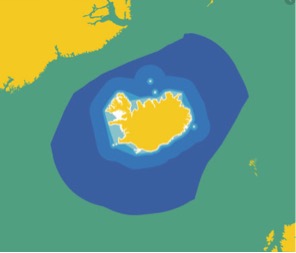 Utvidelser av fiskerigrensen ved Island 1952 - 1975 