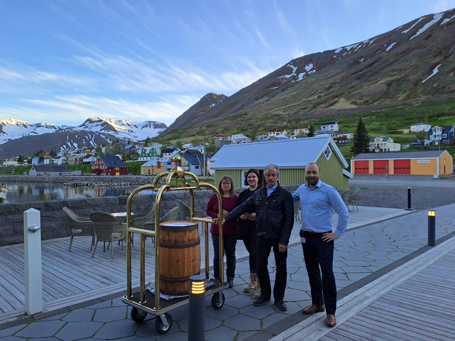 Tønna på vei inn til oppbevaring på Siglo Hotel Tønna på vei inn til oppbevaring på Siglo Hotel