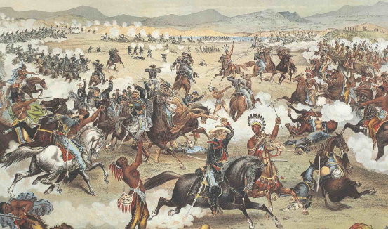 Slaget ved Little Bighorn i Montana 25. juni 1876